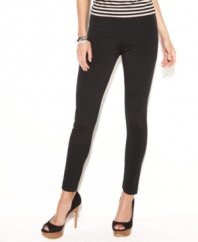 No closet is complete without a pair of chic skinny pants. Pair this petite version by INC with tees, draped tops and tunic silhouettes for sure-fire style.