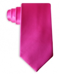 Breathe some new life into your workweek wardrobe and accent your favorite tailored looks with this bold satin tie from Geoffrey Beene.