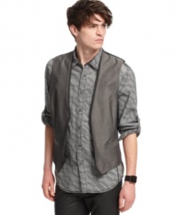 It's time to in-vest in something edgy this spring with this hip layer from Bar III.
