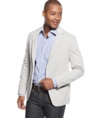 Need to raise your style game? Upgrade a casual look with this striped blazer from BOSS Black.