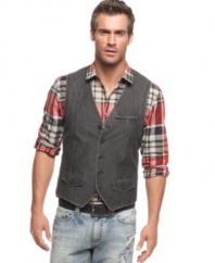 Don't be afraid to pile on the layers in summer with this lightweight vest from INC International Concepts.