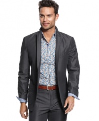 Upgrade your business style with this slim-fit striped blazer from INC International Concepts.