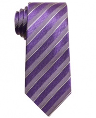 Go bold. This striped tie from Bar III will be the instant focal point on your outfit.