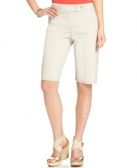 These chic Bermuda shorts from Jones New York Signature are springtime essentials. Dress them up with wedges or dress them down with flats