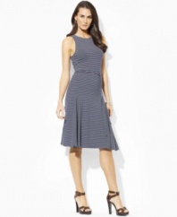 A warm-weather petite essential is crafted in a chic tank dress silhouette, and rendered in sleek modal jersey for comfort, from Lauren by Ralph Lauren. (Clearance)