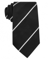 Follow the lines. This tie from Donald J. Trump makes an instant style statement.