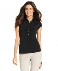 A good basic polo is a must-have in every woman's wardrobe -- this petite version from Alfani is a perfect find!