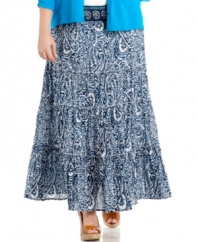 Infuse bohemian flavor to your look with Style&co.'s plus size maxi skirt-- it's a must-get for the season!