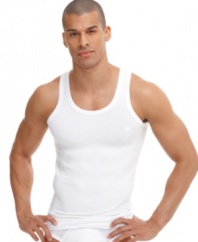 This stylish, form-fitting tank is the perfect choice for a subtle foundation layer. With a tight fit that maintains its original features after several washes, you'll never want another undershirt.