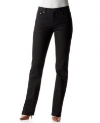The straight-leg jeans you've been looking for. The classic, flattering fit and dark wash make these pants from Lauren by Ralph Lauren among the best jeans for petites.
