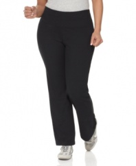 Get fit for the season with Style&co. Sport's plus size active pants, enhanced by a tummy control panel.
