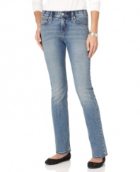 These petite straight leg jeans from Levi's are among the best jeans for petites because they're just right for summer in a light wash and classic style. A special waistband ensures the perfect fit every time!