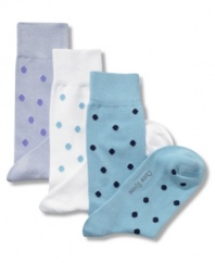 Lighten up your workweek look with these patterned socks from Club Room.