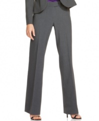 With both a fit and a price that's just right, these petite trousers make a seamless addition to your work wardrobe with their crisp tailoring. Easily pairs with other pieces in the Calvin Klein suit separates collection.
