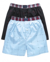 Get classic American cool from the inside out with these boxers from Tommy Hilfiger.