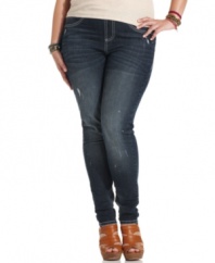 Pull on a cool look with American Rag's distressed plus size jeggings-- pair them with the season's hottest tops!