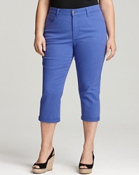 Not Your Daughter's Jeans Plus Size Fiona Cuff Crop Jeans in Iris