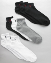 Available in extended sizes, this convenient 3-pack of Polo socks gets you through the week in soft, sport-inspired comfort.