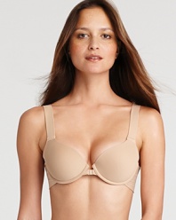 This plunging push-up bra features light contouring pads and microfiber cups that give the illusion of a lift. Features all-hosiery straps and front closure. Style #137