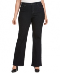 Charter Club's plus size boot cut jeans feature a sleek design that slenderizes your shape-- they're flattering and fabulous!