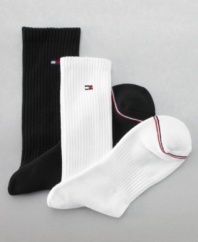 This basic Tommy Hilfiger crew sock is the best bet for exercise enjoyment, whether an intensive gym workout or simply walking through the park.