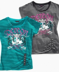 Spice up her fall fashion with one of these hip tees from Dereon. (Clearance)