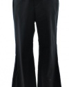 Ralph Lauren Black Wrap Gold Button Detail Fixed Waist Cotton Trouser Pant