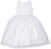 Us Angels Girls 2-6x Toddler Classic Organza Full Skirt Dress, White, 4T