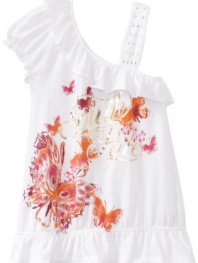 Southpole Girls 7-16 One Shoulder Floral Fashion Top