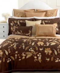 Floral appliqués, exquisite embroidery and artisan details come together for a a look of heritage charm in this statement-making Martha Stewart Collection comforter. (Clearance)