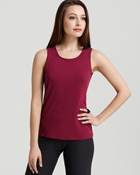 A delicious jewel tone infuses this Eileen Fisher Petites top with everyday elegance. Slip the style under a blazer for office chic, or brandish it with a chunky necklace for after-hours appeal.