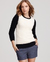 10 Crosby Derek Lam Sweater - Solid Front with Cable Sleeve