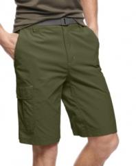 Get protected. Comfortable flat-front shorts from Columbia have Omni-Shade UPF 30 sun protection so you can enjoy your day without worry.