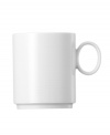 With subtle concentric rings and a sleek shape in durable porcelain, Rosenthal's large Loft mug brings chic versatility to modern tables.