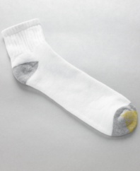 The gold standard in socks. These Gold Toe athletic socks are soft, breathable and absorbent to keep feet cool and dry.