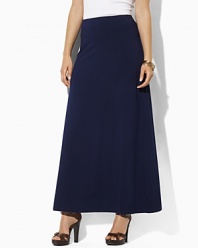 A breezy maxi skirt is rendered in an A-line silhouette of soft modal jersey for a flattering fit.