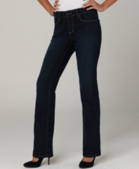 This figure-flattering bootcut denim by Not Your Daughter's Jeans goes from day to night with ease-pair with flats for daytime errand-running, then your favorite heels for a night out with girlfriends.