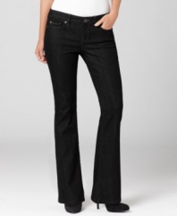 No closet is complete without bootcut denim. Calvin Klein Jeans delivers that sought-after silhouette with these petite black jeans.