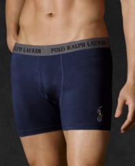Getting great comfort and style isn't a stretch with these boxer briefs from Polo Ralph Lauren.