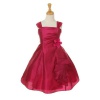 LalaAndErina -LE721-Elegant ruffle taffeta dress with corsage
