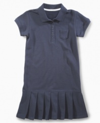 With a flippy lil' skirt, she'll stay sassy and sporty in this polo dress from Nautica.  (Clearance)