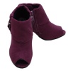 Link Purple Faux Suede Open Toe Heeled Boots Toddler Little Girls 9-4