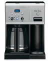Quick, easy and wonderfully satisfying. Cuisinart's 12-cup programmable coffee maker features a hot water system for enjoying everything from coffee to tea plus oatmeal, instant soups and more! Exclusive Brew Pause™ feature allows you to enjoy a cup of coffee before the cycle is finished. Fully automatic with a 24-hour programming feature, self-clean function and auto shutoff to make your mornings a breeze. Three-year limited warranty. Model CHW-12.