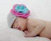 crochet pattern- Cotton Candy Waffle flower newsgirl cap --crochet pattern sizes Newborn-preteen
