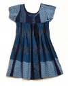 Burberry Toddler's & Little Girl's Ruffled Check Dress in Bright Imperial Blue (2Y)