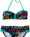 Roxy Kids Girls 7-16 Roxy Marks The Spot Print Ruffle Bandeau 2 Piece Swimsuit Set