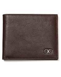 The aged look of the leather adds classic appeal to this distinguished wallet from the always dignified Salvatore Ferragamo.
