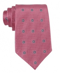 Small is sophisticated. This patterned tie from Donald Trump makes a clean classic statement.