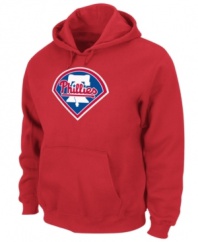 On top of your game. Give it up for the hometown heroes in this Philadelphia Phillies hoodie from Majestic Apparel.