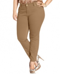 Colored denim is a must-get for the season, so score Baby Phat's plus size skinny jeans!
